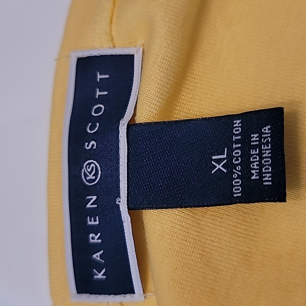 Karen Scott Bright yellow Boat Neck T-Shirt - Picture 5 of 8
